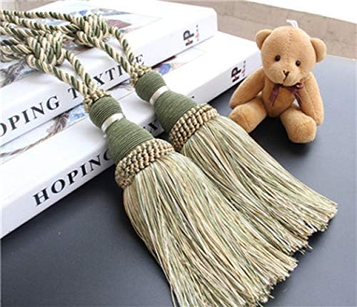 TANGOGO 2Pcs Curtain Tiebacks Tassel Curtain Buckles Curtain Holdback Rope for Living Room Window Accessories