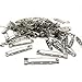 100 Pcs Silver 32mm Tone Brooch Back Bar Pins Findings