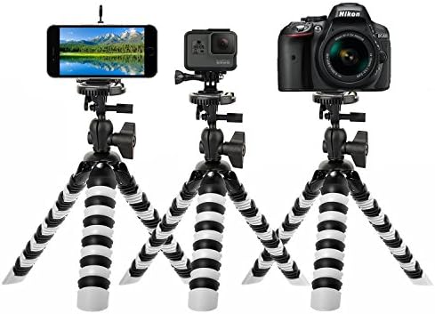 GreatCool GoPro Flexible Tripod Mount Accessories for GoPro Fusion Hero 6 5 4 3 2,Iphone,Phone,Action Camera and SLR Camera with Tripod Mount Adapter+Phone Adapter+Bluetooth Wireless Remote+Storage