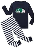 IF Pajamas Little Boys Long Sleeve Garbage Truck Pajamas Sets 100% Cotton Sleepwears Kids Pjs Size 5