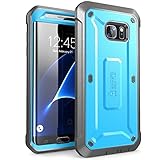 Galaxy S7 Edge Case, SUPCASE Full-body Rugged Holster Case WITHOUT Screen Protector for Samsung Galaxy S7 Edge (2016 Release), Unicorn Beetle PRO Series - Retail Package(Blue/Black)