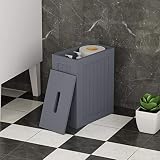 Vencier Shaker Slimline Bathroom Storage Unit Grey Wooden Multi-Purpose view 2