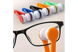 Mini Spectacles Cleaner with Soft Brush,Microfiber Lens Cleaning Tool, Lens Wipe, Portable Spectacles Cleaner