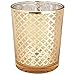 Just Artifacts Glass Votive Candle Holder 2.75-Inch (12pcs, Lattice Gold) - Mercury Glass Votive Tealight Candle Holders for Weddings, Parties and Home Decor
