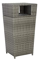 Safavieh Outdoor Collection Mazeli Grey Wicker
