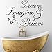 Witkey Dream Imagine and Believe Inspirational Wall Decal Stickers Quotes Saying and Words DIY Home Decor Vinyl Wall Murals Art Decor Room Home Decoration