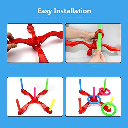 WisHouse Ring Toss Game Set - Toys Birthday Gifts for Kids - Fun Outdoor Game for Family - Easy to Assemble and Carry, Builds on Your Eye and Hand Coordination Skills