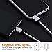 iPhone Charger Sundix Lightning to USB Cable 3Pack 10FT Nylon Braided Charging Cable Cord for iPhone X / 8 / 8 Plus / 7 / 7 Plus / 6 / 6s Plus / SE / 5s, iPad, iPod and More (White)