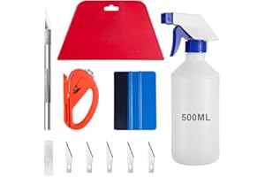 Luxiv Window Tint Application Tools Kit, 5 Pcs Vehicle Glass Protective Film Installing Tool Car Window Squeegee Automotive S