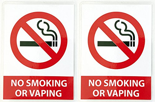 (Set of 2) Uber Lyft Headrest Decal No Smoking / Vaping Sign Rideshare Display