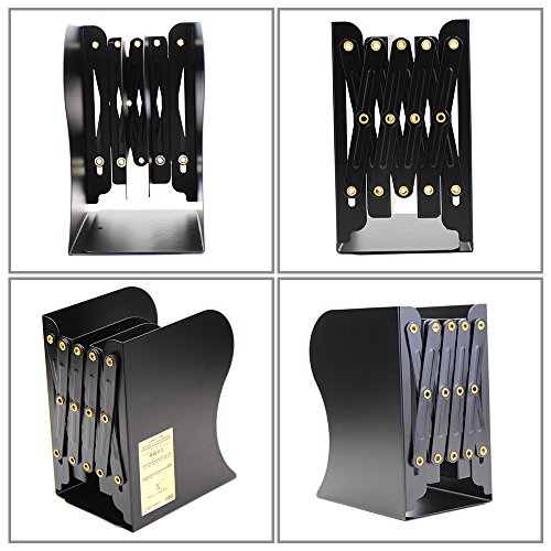 Md Trade Bookends Metal Iron Adjustable Books Holder Stand Desk Heavy Duty Black eBay