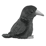 Wildlife Artists Raven Plush Finger Puppet Toy, 5.5