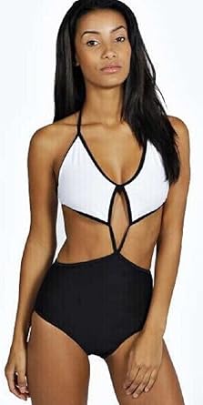 white top black bottom bikini