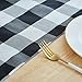 NATUS WEAVER Black & White 2 Side Buffalo Check Table Runner for Family Dinners or Gatherings, Indoor or Outdoor Parties, Everyday Use (12