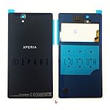 ePartSolution-Sony Xperia Z C6606 C6602 C6603 Back Door Battery Back Cover Glass Only Black Color Replacement Part USA Seller