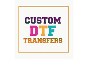 CXCC Custom Iron on Transfer Sticker, DIY Logo/Letter/Text/Photo DTF Printing Design Iron on Transfer for Clothing Apron, Sho