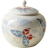 NS Online Butterflies Small urn Ashes Keepsake- 3.5 inches Ceramic Sharing Decorative Urns, Capacity 10 Cubic inches Memorial Funeral urn for Human, Pets - Qnty 1