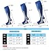 3 Pairs Compression Socks Men Women Athletic Socks for Run, Basketball, Soccer, Travel, Flight, Nursing, 20-30 mmHg