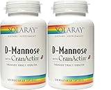 Solaray D-mannose with Cranactin -- 120 Vegetarian Capsules (240)