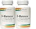 Solaray D-mannose with Cranactin -- 120 Vegetarian Capsules (240)