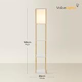 MiniSun Oak Wooden Floor Lamp with Shelves 159cm 10W Bulb Included view 4