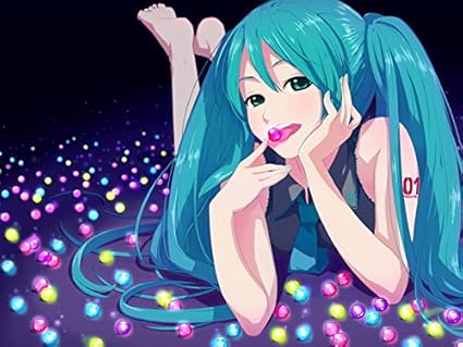 Amazon Com Dv6445 Hatsune Miku Beautiful Vocaloid Anime Manga Art 32x24 Print Poster Posters Prints