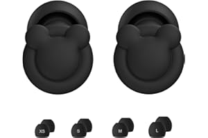 LABEOPUWU Ear Plugs for Sleeping Noise Reduction, Super Soft, 33dB Noise Cancelling, Reusable Hearing Protection Silicone Ear Plugs for Sleep, Snoring, Focus, Noise Sensitivity, 8 Ear Tips in XS/S/M/L, Black