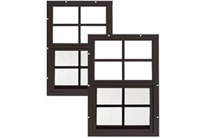APPLE OUTDOOR SUPPLY Shed Windows 12x18 (2-Pack) | Sliding Windows with Tempered Glass & Screens | Flush Mount, Brown Aluminum Frames for Sheds, Chicken Coops & Playhouses