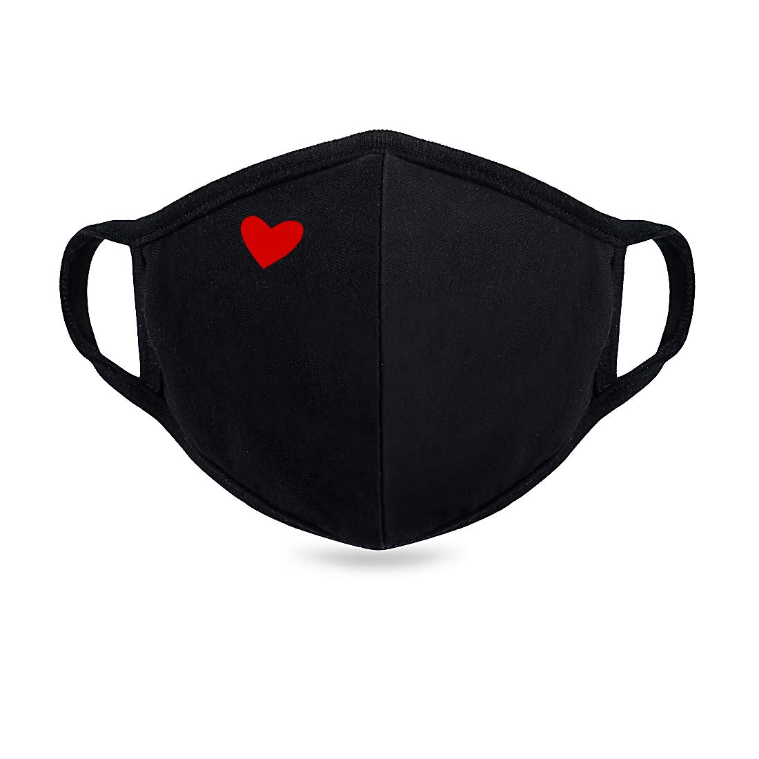 Fashion Cotton Face Masks - Unisex Cute Heart Mouth Masks - Reusable Warm Windproof Masks for Outdoor Ski Cycling Camping