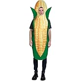 DSplay Unisex Adult Corn Costume Cosplay Fun Food Crops Corn Tunic Cosplay Halloween Costumes Adults
