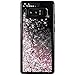 Caka Case for Galaxy Note 8 Glitter Case for Women Girls Liquid Bling Shining Sparkle Luxury Flowing Floating Waterfall Quicksand Girly Soft TPU Black Case for Samsung Galaxy Note 8 (Rose Gold)