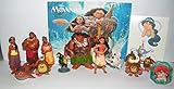 Disney Moana Movie Deluxe Figure Toy Set of 14 with Figures, a sparkle Ring and Tattoo Sheet Featuring the newest Disney Princess Moana, Demigod Maui and Many More! by Princess Toy