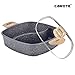 Carote 4.8-Quart Double-Flavor Hot Pot with Divider and Glass Lid,Shabu Shabu Pot with Nonstick Granite Coating from Switzerland,11 inch