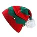 Kid Christmas Beanie Knit Hat,Crytech Soft Slouchy Winter Pom Pom Knitted Striped Santa Snow Skull Ski Cap with Bell and Scarf Set 2 Pcs for 1-6 Year Baby Infant Toddler Party Accessory (Red)thumb 1