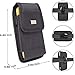 AISCELL XL Size Tactical Clip Holster Rugged Black Nylon Pouch Metal Belt Clip Case for iPhone 16e, 16 Pro, 16,15 Pro, 15, 14 Pro,14, with Bulky Hybrid Protective Cover on