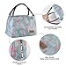 Buringer Reusable Insulated Lunch Bag Cooler Tote Box Meal Prep for Men & Women Work Picnic or Travel （Blue Flamingos）