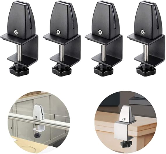 AURALLL Screen Partition Clip, Desk Divider Clamp Bracket Desk ...