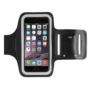 KHOMO Antislip sportarmband voor iPhone 8, iPhone 7, iPhone 6, zwart