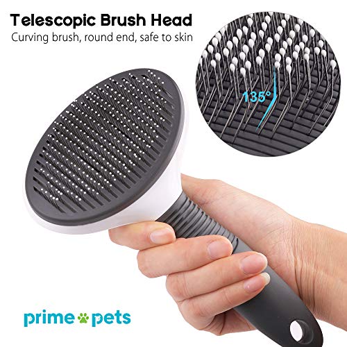 Dog Brush, Self Cleaning Slicker Brush for Dogs and Cats, Pet Dog Grooming Brush, Effectively Reducing Shedding by Up to 95%, Easy to Clean -Professional Pet Grooming Brush Removes Mats, Tangles, and Loose Hair