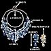 EVER FAITH Women's Crystal Elegant Flower Leaf Bridal Necklace Earrings Set Dark Blue Gold-Tone