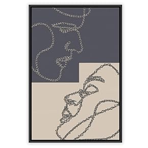 signwin Framed Canvas Wall Art Abstract Faces Canvas...