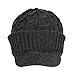 Wonderful Fashion Cable Knitted Hat With Visor Bill Winter Warm Hat For Women (Charcoal)