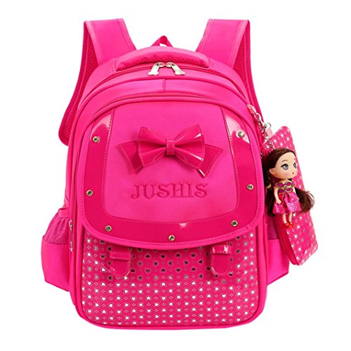 Toddler School Bag Vibola 3Pcs bags Set Baby Girls Kids Bowknot Heart
Dot Backpack (Hot pink)