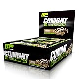 MusclePharm Combat Crunch Protein Bar, Multi-Layered Baked Bar, Gluten-Free Bars, 20 g Protein, Low-Sugar, Low-Carb, Gluten-Free, S'mores Bars, 12 Count