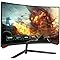 Fiodio 24'' 165Hz Refresh Rate Curved LED Monitor Full HD 1080P with HDMI Display Ports, VESA Compatible, Free-Tearing Eye Care Monitor for Home Office and Gaming (DP Cable Included) (24H3G), Black