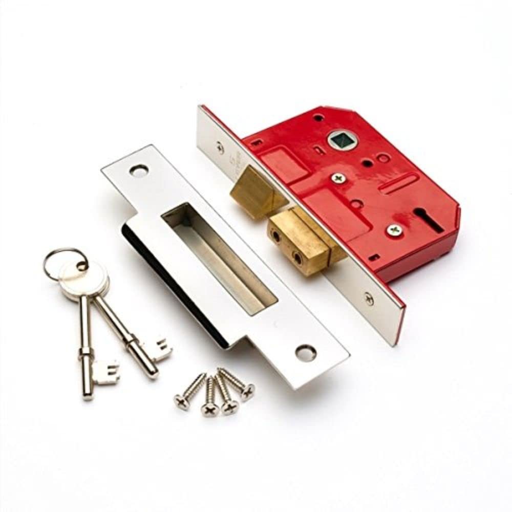 Merriway BH06060 Sashlock 5-Lever CP Plate 63mm (2.1/2 Inch)