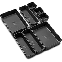 madesmart Value 8-Piece Interlocking Bin Pack - Granite | VALUE COLLECTION | Customizable Multi-Purpose Storage | Durable | E