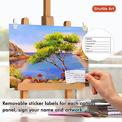 50 Pack Canvas Painting Kit, Shuttle Art Painting Supplies with 28