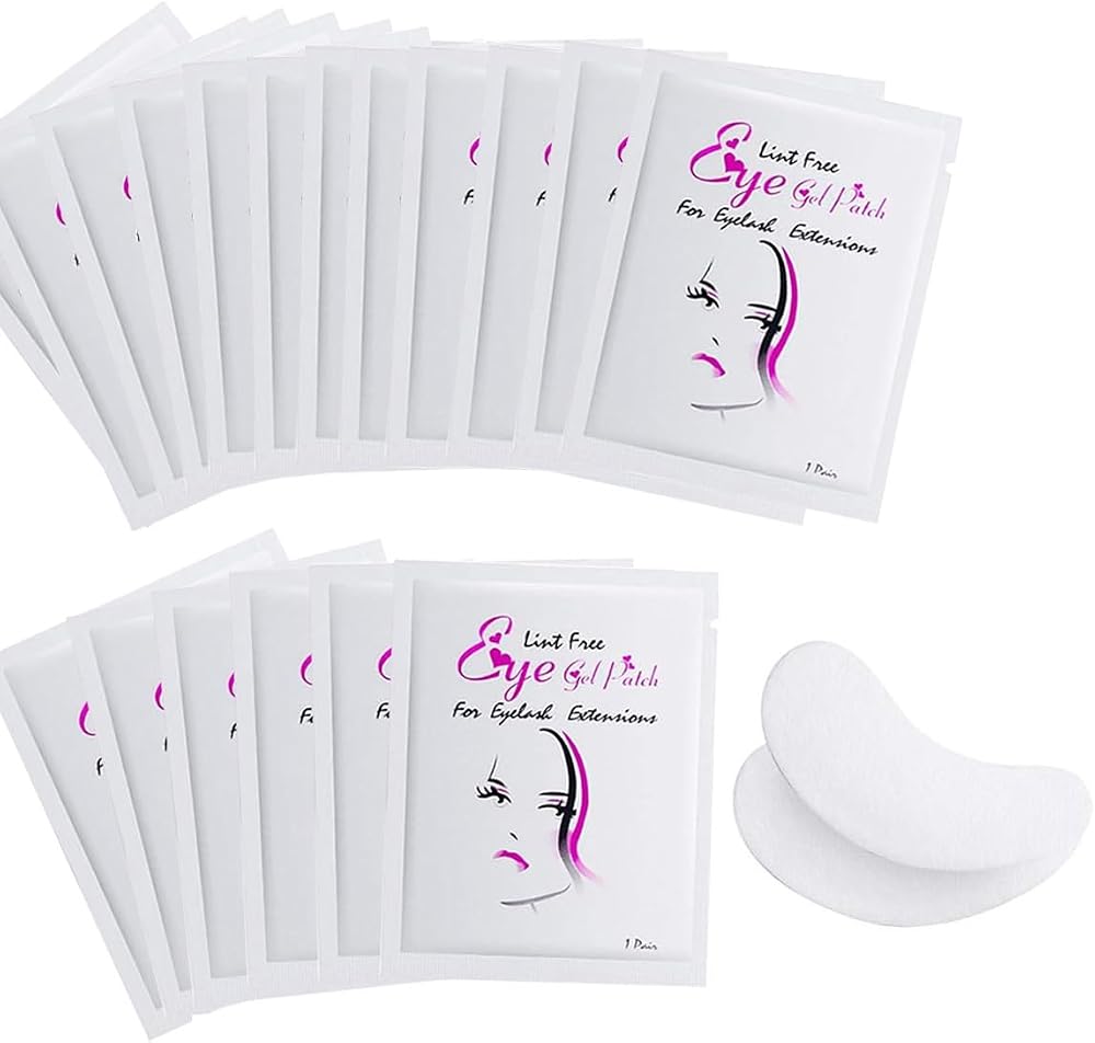 Chargenyang 50 Pair Under Eye Gel Pads Lash Extension Makeup Patches Pro Salon