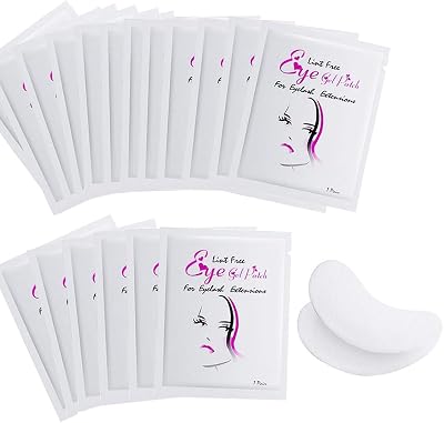 Chargenyang 50 Pair Under Eye Gel Pads Lash Extension Makeup Patches Pro Salon